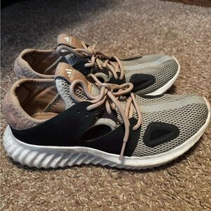 Adidas Gray and Black Athletic Sneakers